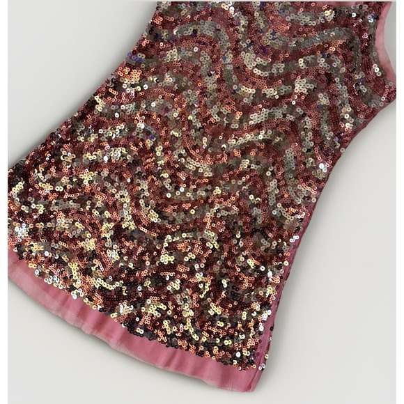 Body Central Colorful Sequin Sleeveless Tank Top Juniors Medium Retro Y2K Hippie - Picture 3 of 9